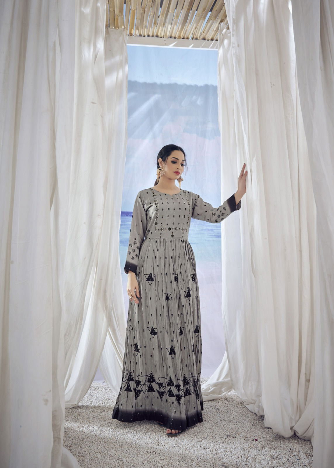 Kig By Amoha Viscose Muslin Printed Long Kurtis Catalog